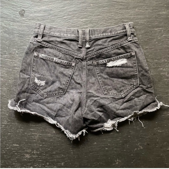 [Free People] Distressed Washed Black Denim Jean short pant - Picture 10 of 10